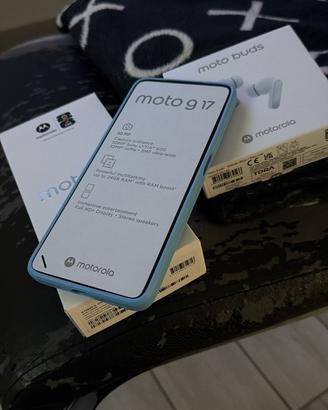 telefono motorola g 17 con cuffie abbinate