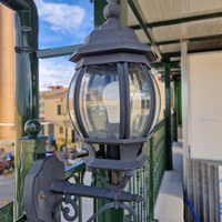 Lanterna lampada a parete in alluminio + lampadina
