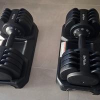 Set di 2 manubri regolabili da 3 a 25 kg l'uno