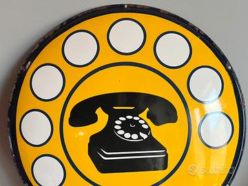 Insegna telefonica smaltata