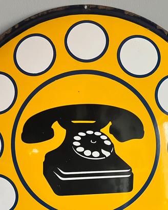 Insegna telefonica smaltata