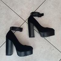 scarpe con tacco e plateau 