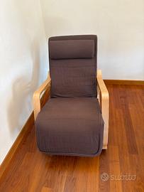 Sedia a dondolo in legno di betulla