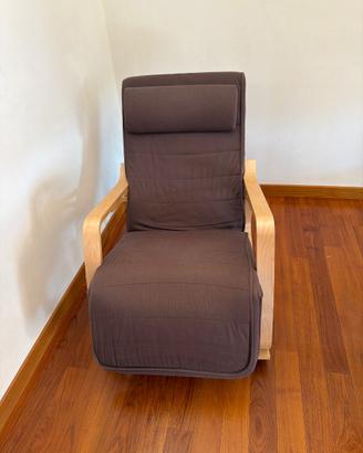 Sedia a dondolo in legno di betulla