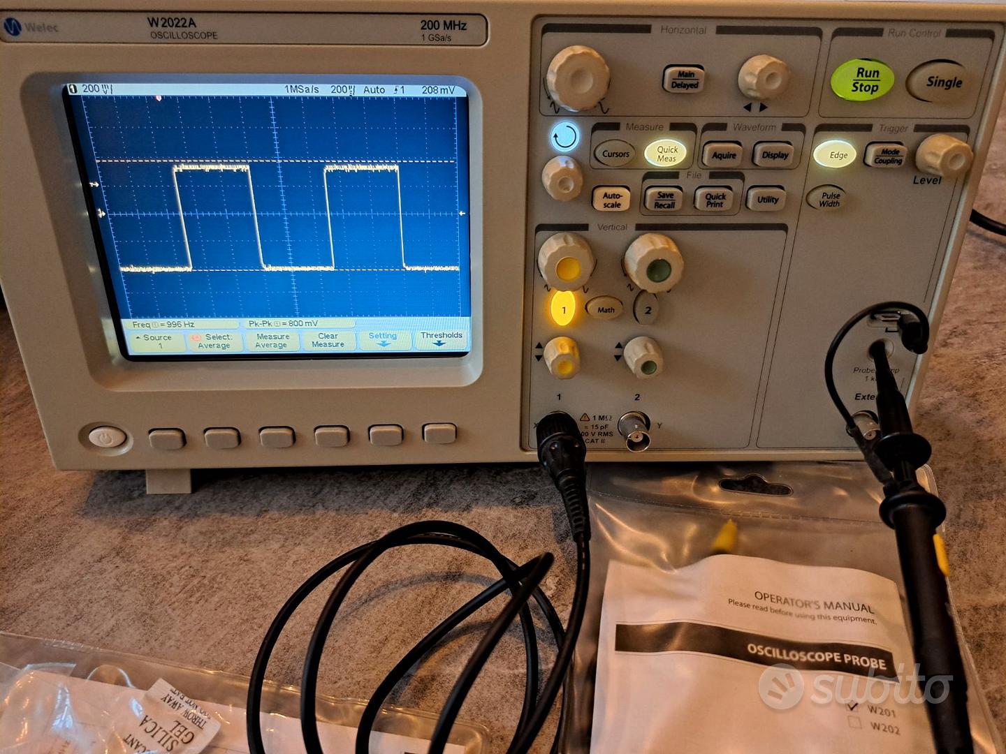 Oscilloscopio Digitale W2022A 200MHz 1GS/s - Audio/Video In