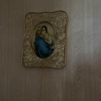 Quadro in vetro  raffigurante madonna