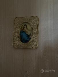 Quadro in vetro  raffigurante madonna