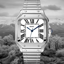 Seiko mod Santos white
