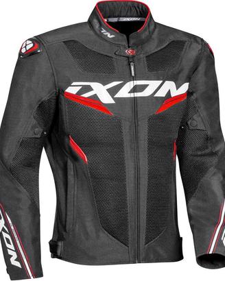 Giubbotto Moto in Tessuto Ixon DRACO Nero rosso