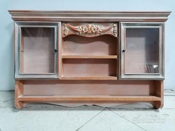 vetrinetta legno da appendere shabby rosa antico 