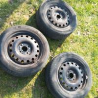 Cerchio in ferro pneumatico HANKOOK M+S 195/55R15