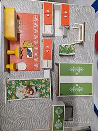 set arredamento casa bambole vintage