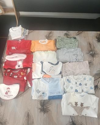 lotto neonato 1-3 mesi autunno/inverno 