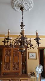 lampadario in ottone