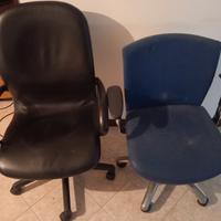 2 poltrone per ufficio e 2 sedie 