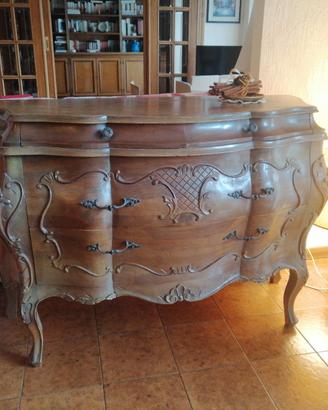 Cassettiera vintage in legno 