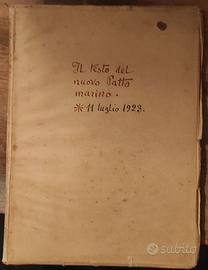 G.D’Annunzio   Il testo del nuovo patto marino