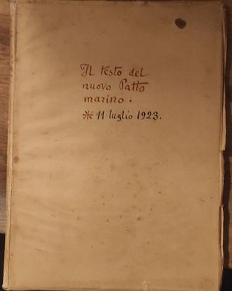 G.D’Annunzio   Il testo del nuovo patto marino