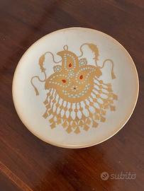 piatto ceramica e oro 24K collezione Morbello
