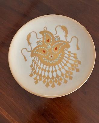 piatto ceramica e oro 24K collezione Morbello
