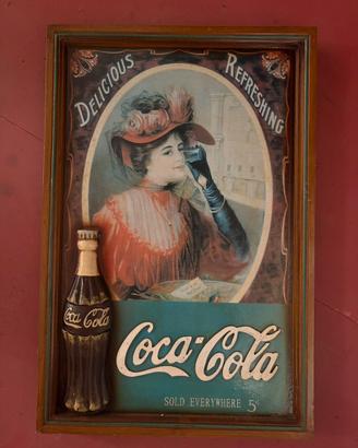 INSEGNA PUBBLICITARIA VINTAGE COCA-COLA
