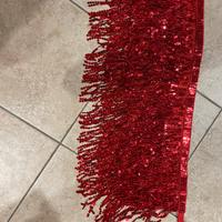 Gonna rossa con paillettes