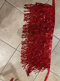 Gonna rossa con paillettes