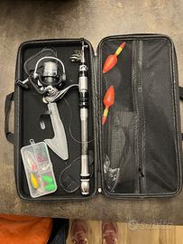 Set canna da spinning con mulinello e artificiali