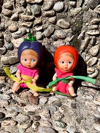 Mini bambole vintage Fruttini Melanzana Pomodoro