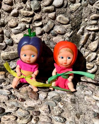 Mini bambole vintage Fruttini Melanzana Pomodoro