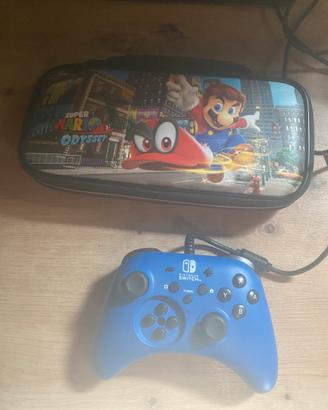 Custodia super mario odyssey e controller con cavo