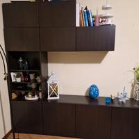 parete attrezzata ikea nera 