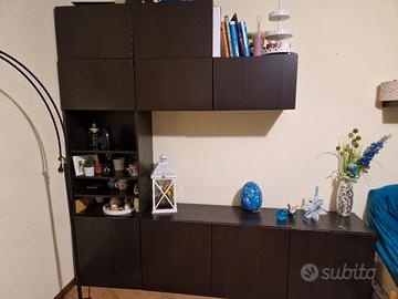 parete attrezzata ikea nera 