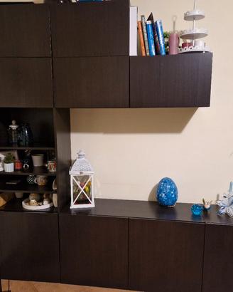 parete attrezzata ikea nera 