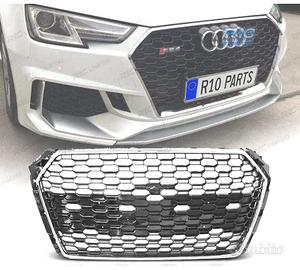 GRIGLIA AUDI A4 B9 15-19 LOOK RS4 CROMATO NERO PDC