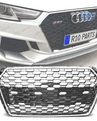 GRIGLIA AUDI A4 B9 15-19 LOOK RS4 CROMATO NERO PDC