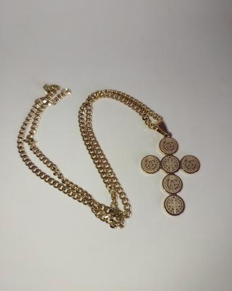 Collana Croce San Benedetto Protezione Simboli