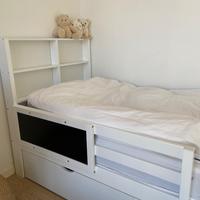 Letto bianco bambini 90 x 200 cm