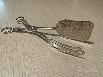 Pinza per dolci vintage silver plated