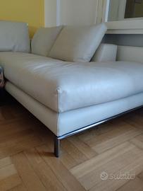 DIVANO MINOTTI IN PELLE BIANCA