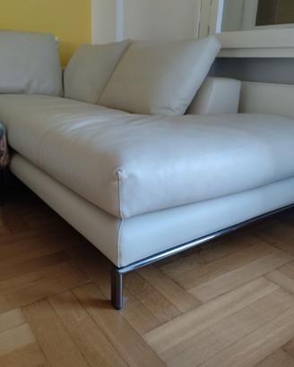 DIVANO MINOTTI IN PELLE BIANCA