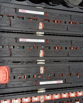 Batterie al litio in moduli.