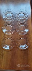 bormioli.  6 piattini in vetro 
