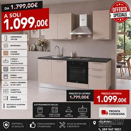 CUCINA TAURUSNEW 195 CM COMPLETA
