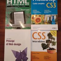 Lotto 4 libri Web Design CSS HTML Photoshop