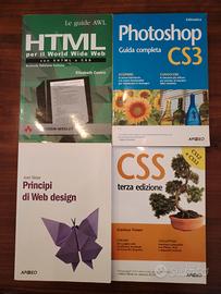 Lotto 4 libri Web Design CSS HTML Photoshop