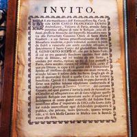 quadro invito ecclesiastico epoca 1700