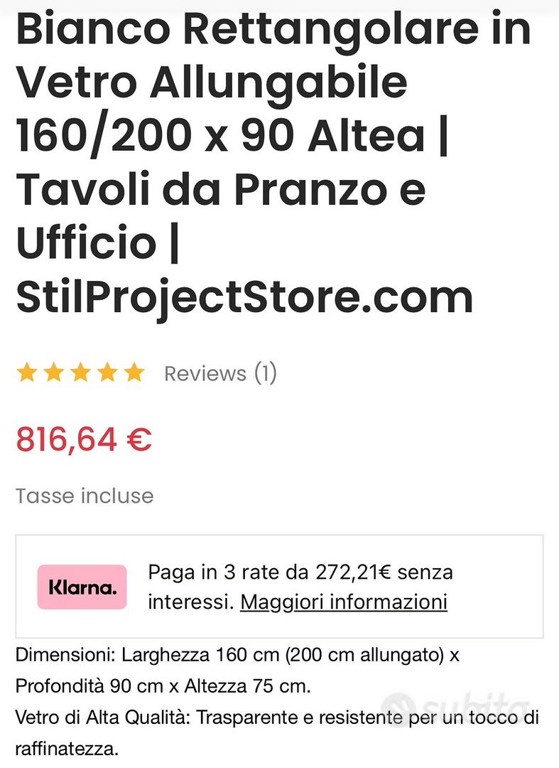 Tavolo in Vetro Allungabile - Arredamento e Casalinghi In vendita a Roma