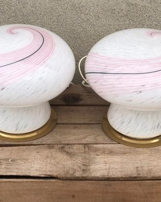 Lampade da tavolo in vetro di Murano stile Venini 