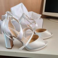 SCARPE DA SPOSA N. 36 COLORE IVORY SATIN